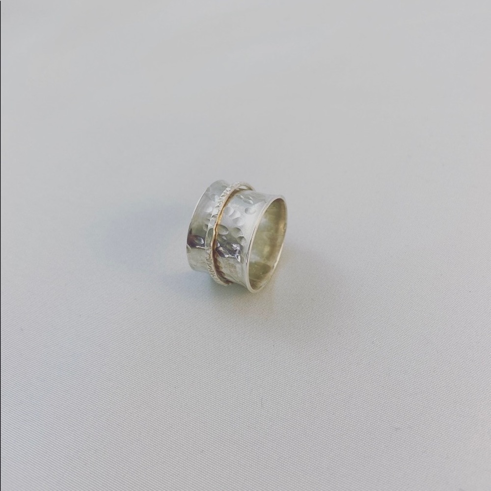 COPY - Hammered Sterling Silver Spinner Ring